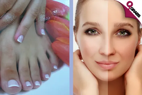 From QR75 Decorate Your Hands OR Feet in Shellac / Gel Nail Polish OR Get a Full Body Spray Tan OR Receive a Makeup Application for an Occasion! (Up to QR700 Value)
